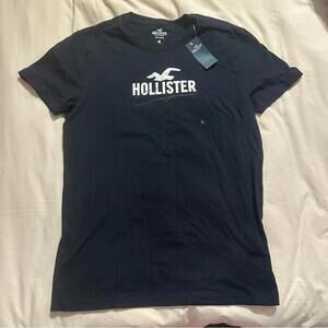 Hollister Dark Blue Tee with Logo